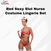 Kaamastra Red Sexy Slut Nurse Costume Lingerie Set